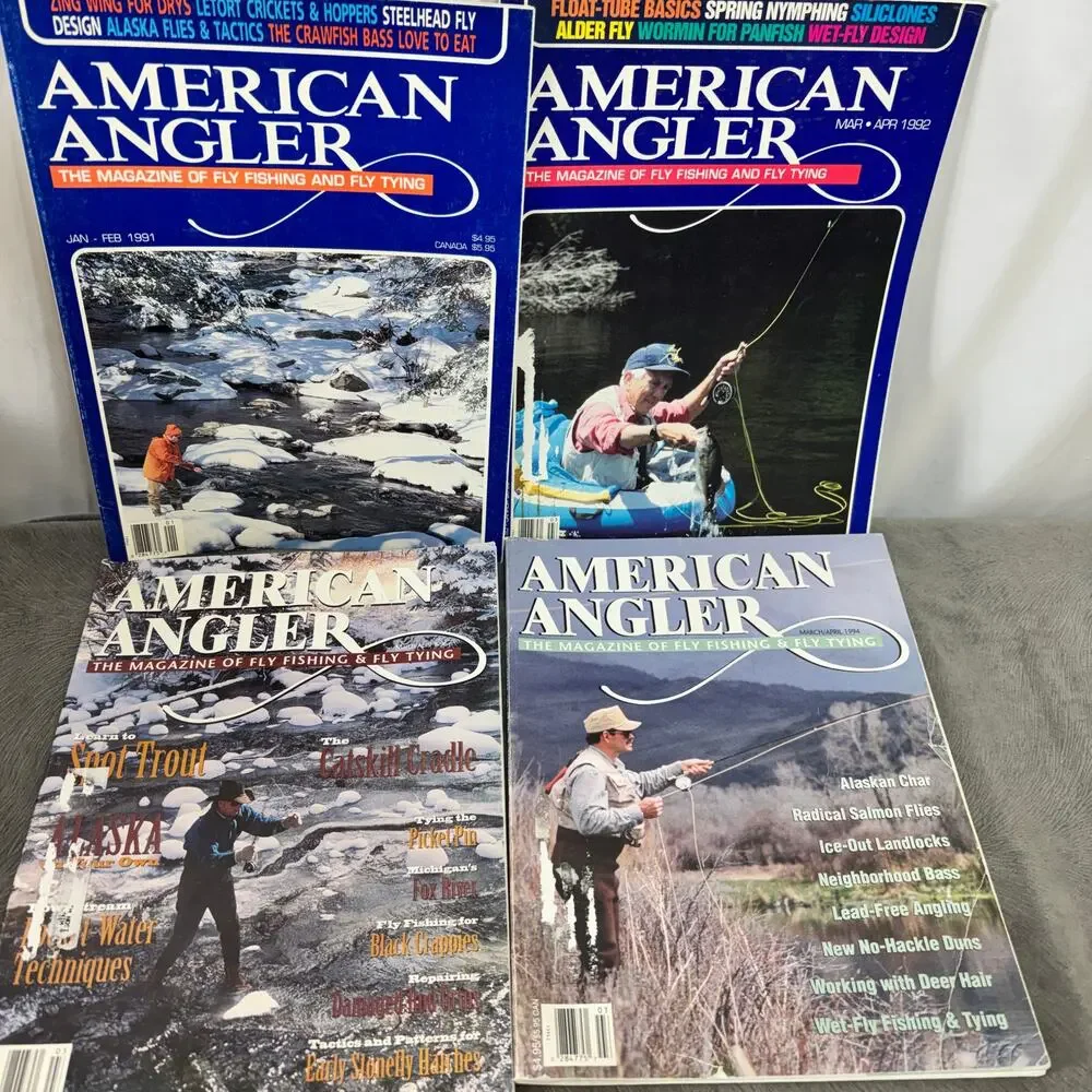 American Angler Magazine Lot of 4 Issues Vintage 1991-1996 Fly Fishing Fly Tying